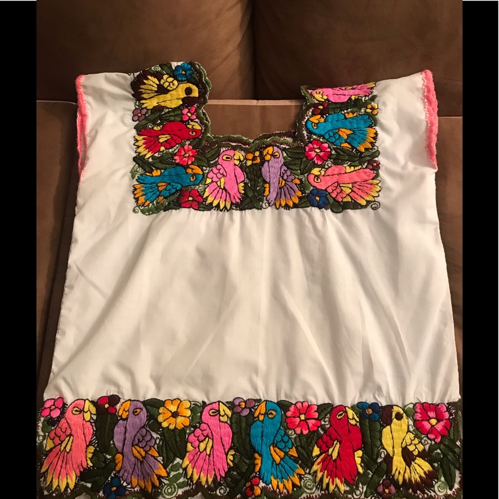 Artisan hand made Blouse “Macaws”